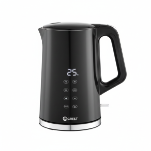 Crest Black Stainless Kettle (CR-5207)  إبريق تسخين ستانلس لون أسود ديجيتال