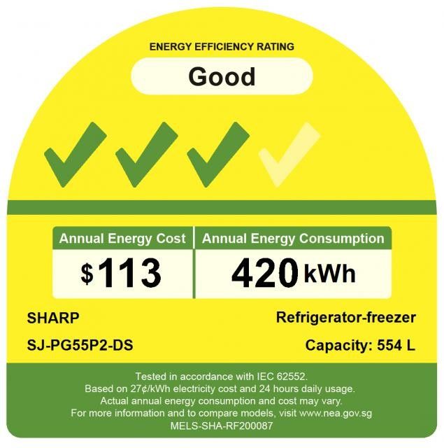 Sharp 554L Inverter Top Mount Refrigerator (SJ-PG55P2) - Image 6