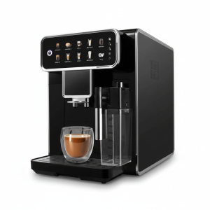 Crest Espresso Maker with Smart Italian , Grinder, and Milk Frothier (CR-5174) ماكنة القهوة الإيطالية الذكية مع مطحنة وقطعة حليب