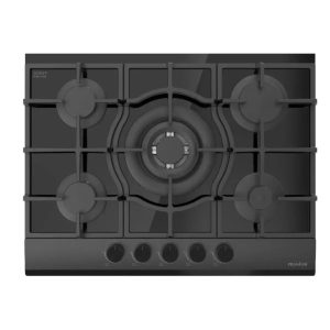PREMIUM Gas Cooker 68CM طباخ غاز 5عيون زجاج أسود