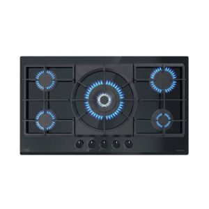 PREMIUM Gaz Cooker 92CM طباخ غاز 5عيون زجاج أسود