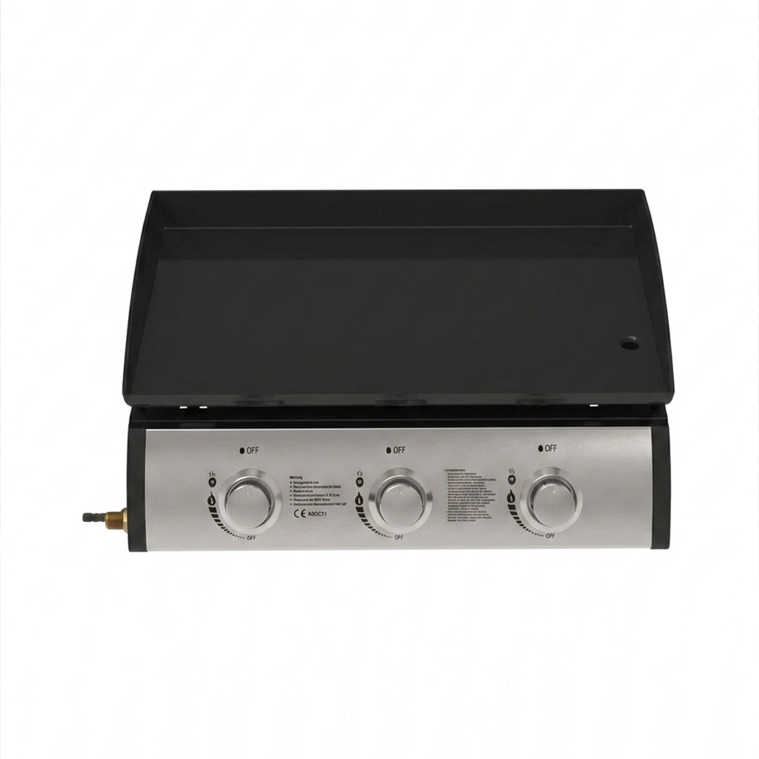 Goldvision Gas Grill (GV-7047-G) جريل غاز مسطح جولد فجن 3 عيون - Image 2