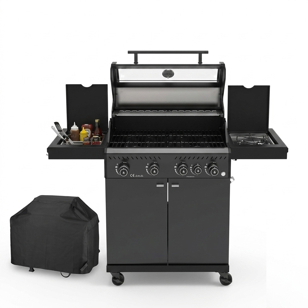 Goldvision Gas Grill (GV-7017-G) جريل غاز 5عيون خارجي جولد فيجن - Image 2