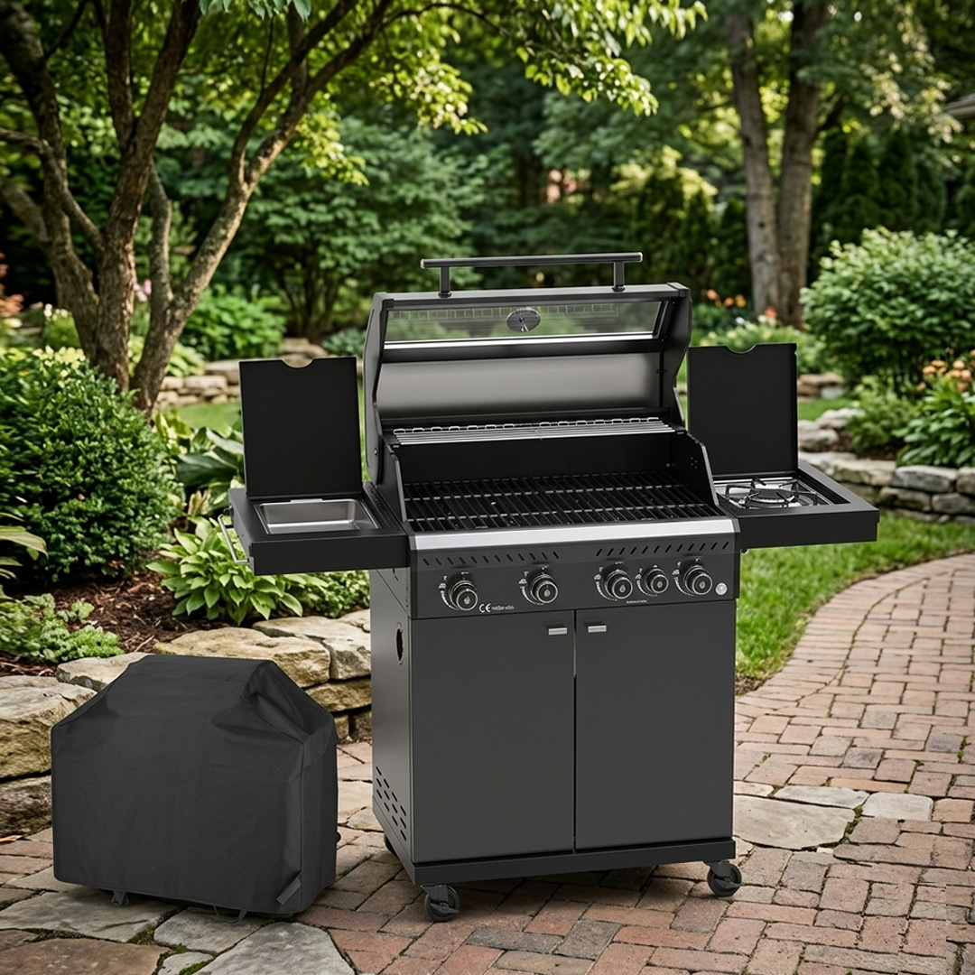 Goldvision Gas Grill (GV-7017-G) جريل غاز 5عيون خارجي جولد فيجن - Image 3